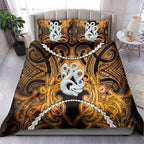 Maori Matariki Manaia Kowhai Bedding Set Maori Kowhaiwhai Pattern Galaxy