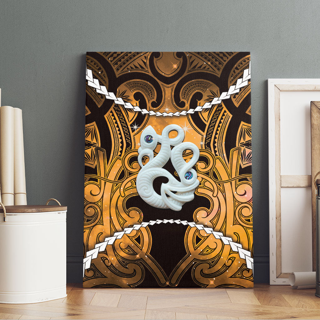 Maori Matariki Manaia Kowhai Canvas Wall Art Maori Kowhaiwhai Pattern Galaxy