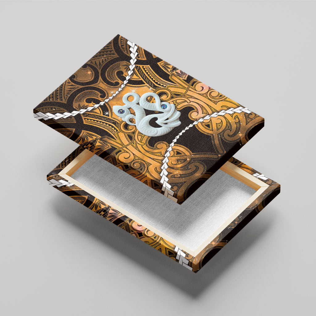 Maori Matariki Manaia Kowhai Canvas Wall Art Maori Kowhaiwhai Pattern Galaxy