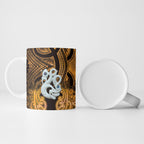 Personalised Maori Matariki Manaia Kowhai Ceramic Mug Maori Kowhaiwhai Pattern Galaxy