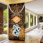 Personalised Maori Matariki Manaia Kowhai Door Cover Maori Kowhaiwhai Pattern Galaxy