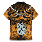 Personalised Maori Matariki Manaia Kowhai Family Matching Mermaid Dress and Hawaiian Shirt Maori Kowhaiwhai Pattern Galaxy