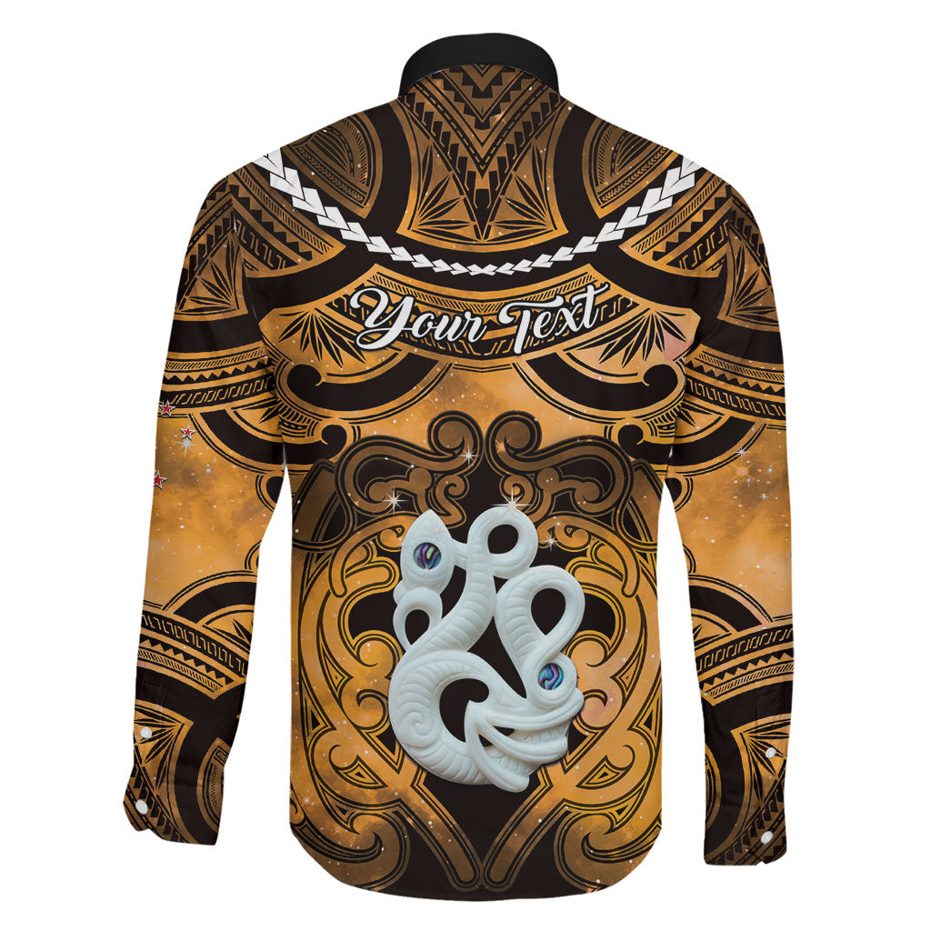 Personalised Maori Matariki Manaia Kowhai Family Matching Summer Maxi Dress and Hawaiian Shirt Maori Kowhaiwhai Pattern Galaxy