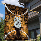 Maori Matariki Manaia Kowhai Garden Flag Maori Kowhaiwhai Pattern Galaxy