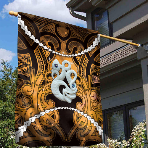 Maori Matariki Manaia Kowhai Garden Flag Maori Kowhaiwhai Pattern Galaxy