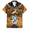 Personalised Maori Matariki Manaia Kowhai Hawaiian Shirt Maori Kowhaiwhai Pattern Galaxy