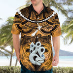 Personalised Maori Matariki Manaia Kowhai Hawaiian Shirt Maori Kowhaiwhai Pattern Galaxy