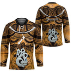 Personalised Maori Matariki Manaia Kowhai Hockey Jersey Maori Kowhaiwhai Pattern Galaxy