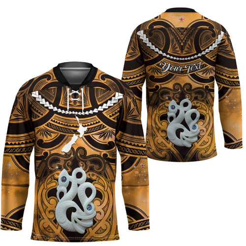 Personalised Maori Matariki Manaia Kowhai Hockey Jersey Maori Kowhaiwhai Pattern Galaxy