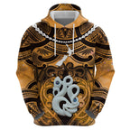 Personalised Maori Matariki Manaia Kowhai Hoodie Maori Kowhaiwhai Pattern Galaxy