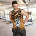 Personalised Maori Matariki Manaia Kowhai Men Tank Top Maori Kowhaiwhai Pattern Galaxy