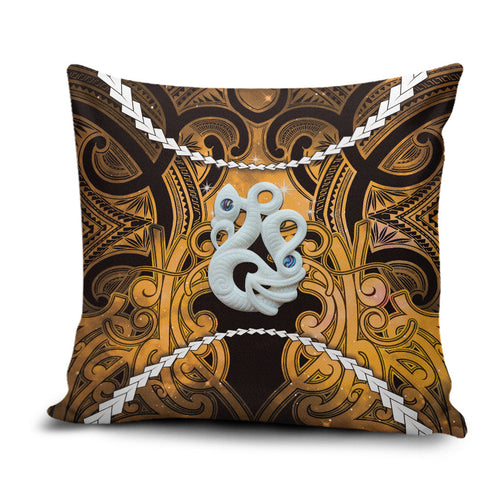 Maori Matariki Manaia Kowhai Pillow Cover Maori Kowhaiwhai Pattern Galaxy
