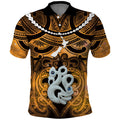 Personalised Maori Matariki Manaia Kowhai Polo Shirt Maori Kowhaiwhai Pattern Galaxy