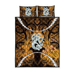Maori Matariki Manaia Kowhai Quilt Bed Set Maori Kowhaiwhai Pattern Galaxy