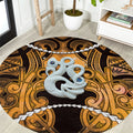 Maori Matariki Manaia Kowhai Round Carpet Maori Kowhaiwhai Pattern Galaxy