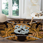Maori Matariki Manaia Kowhai Round Carpet Maori Kowhaiwhai Pattern Galaxy