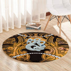 Maori Matariki Manaia Kowhai Round Carpet Maori Kowhaiwhai Pattern Galaxy