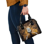Maori Matariki Manaia Kowhai Shoulder Handbag Maori Kowhaiwhai Pattern Galaxy