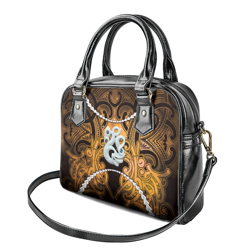 Maori Matariki Manaia Kowhai Shoulder Handbag Maori Kowhaiwhai Pattern Galaxy
