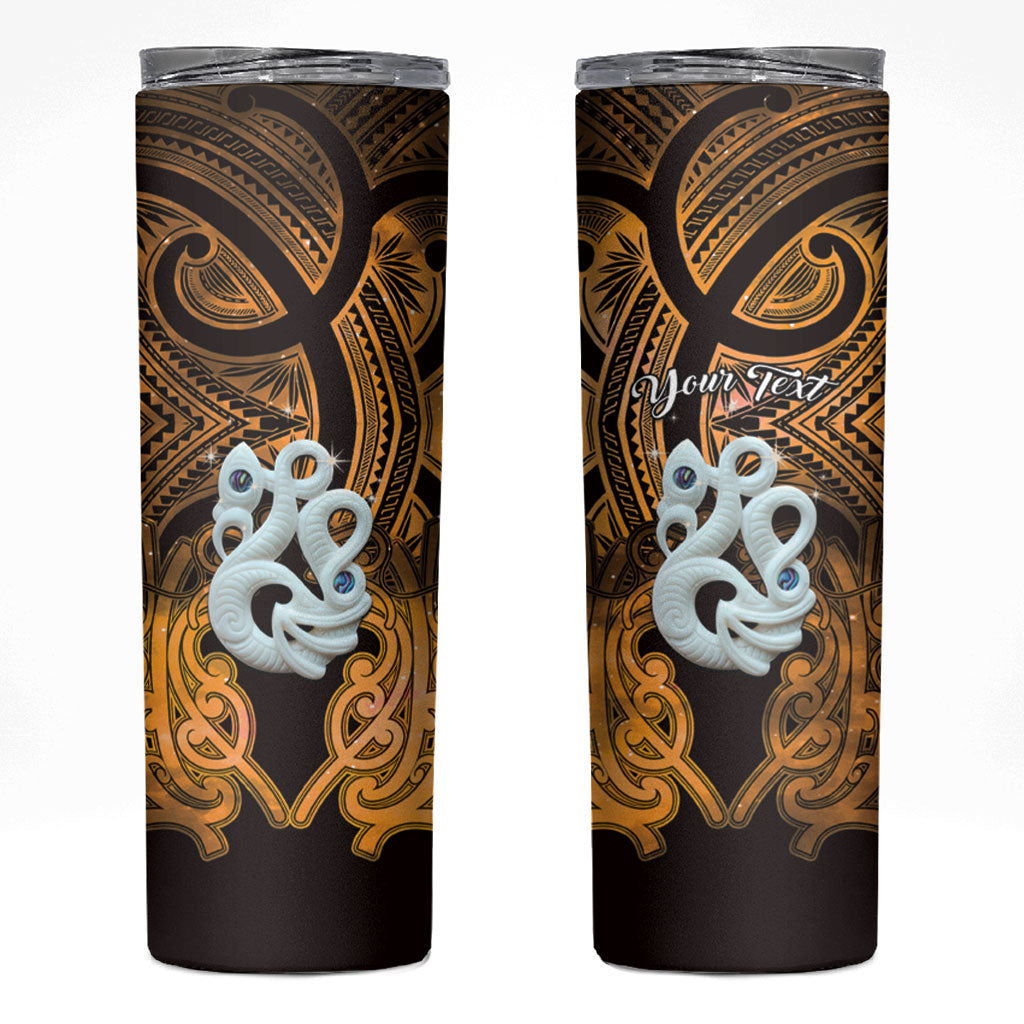 Personalised Maori Matariki Manaia Kowhai Skinny Tumbler Maori Kowhaiwhai Pattern Galaxy