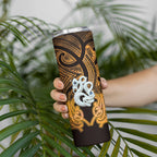 Personalised Maori Matariki Manaia Kowhai Skinny Tumbler Maori Kowhaiwhai Pattern Galaxy