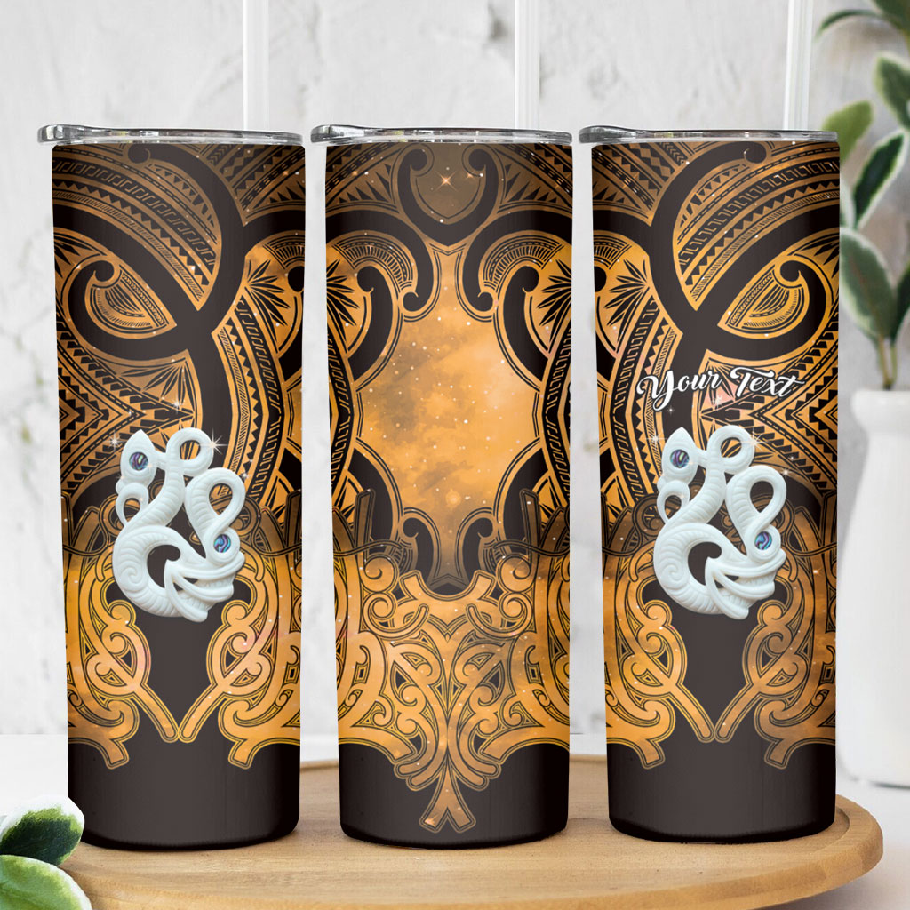 Personalised Maori Matariki Manaia Kowhai Skinny Tumbler Maori Kowhaiwhai Pattern Galaxy