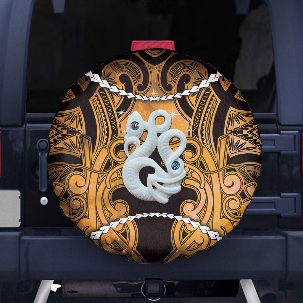 Maori Matariki Manaia Kowhai Spare Tire Cover Maori Kowhaiwhai Pattern Galaxy