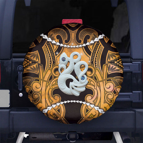 Maori Matariki Manaia Kowhai Spare Tire Cover Maori Kowhaiwhai Pattern Galaxy