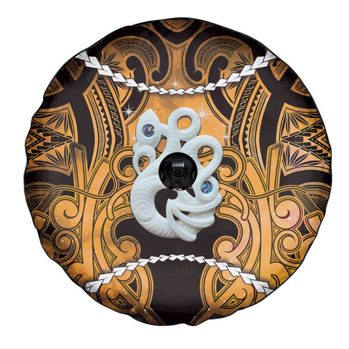 Maori Matariki Manaia Kowhai Spare Tire Cover Maori Kowhaiwhai Pattern Galaxy