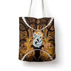 Maori Matariki Manaia Kowhai Tote Bag Maori Kowhaiwhai Pattern Galaxy