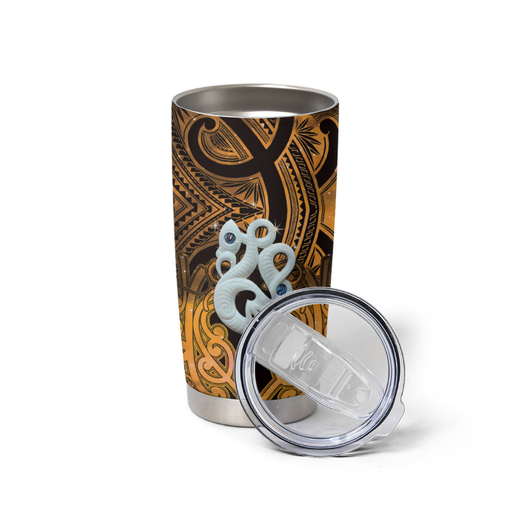 Personalised Maori Matariki Manaia Kowhai Tumbler Cup Maori Kowhaiwhai Pattern Galaxy