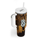 Personalised Maori Matariki Manaia Kowhai Tumbler With Handle Maori Kowhaiwhai Pattern Galaxy