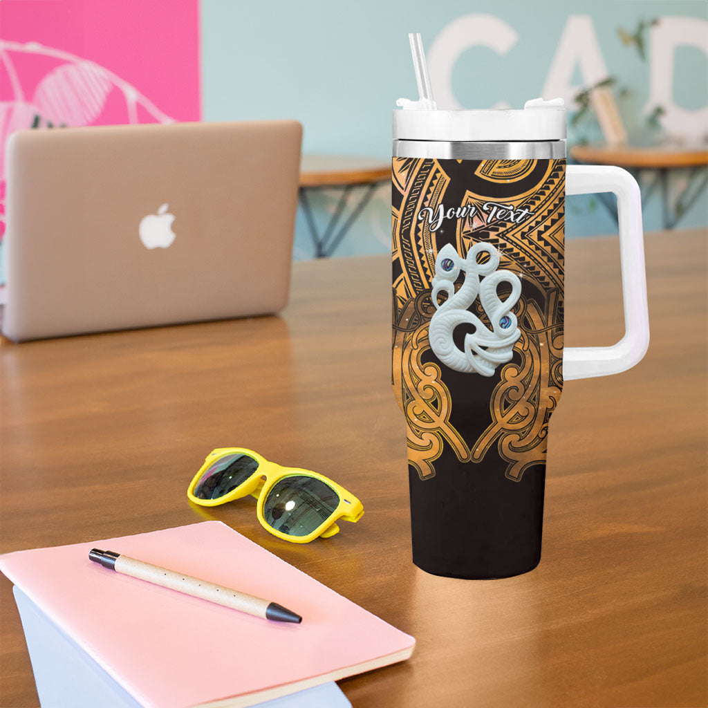 Personalised Maori Matariki Manaia Kowhai Tumbler With Handle Maori Kowhaiwhai Pattern Galaxy