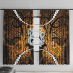 Maori Matariki Manaia Kowhai Window Curtain Maori Kowhaiwhai Pattern Galaxy