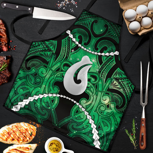 Maori Matariki Hei Matau Kakariki Apron Maori Kowhaiwhai Pattern Galaxy