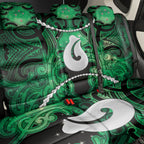 Maori Matariki Hei Matau Kakariki Back Car Seat Cover Maori Kowhaiwhai Pattern Galaxy