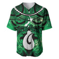 Personalised Maori Matariki Hei Matau Kakariki Baseball Jersey Maori Kowhaiwhai Pattern Galaxy
