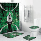 Maori Matariki Hei Matau Kakariki Bathroom Set Maori Kowhaiwhai Pattern Galaxy