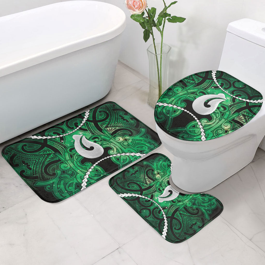 Maori Matariki Hei Matau Kakariki Bathroom Set Maori Kowhaiwhai Pattern Galaxy