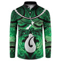Personalised Maori Matariki Hei Matau Kakariki Button Sweatshirt Maori Kowhaiwhai Pattern Galaxy