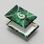 Maori Matariki Hei Matau Kakariki Canvas Wall Art Maori Kowhaiwhai Pattern Galaxy
