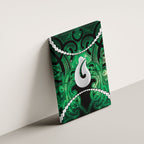 Maori Matariki Hei Matau Kakariki Canvas Wall Art Maori Kowhaiwhai Pattern Galaxy
