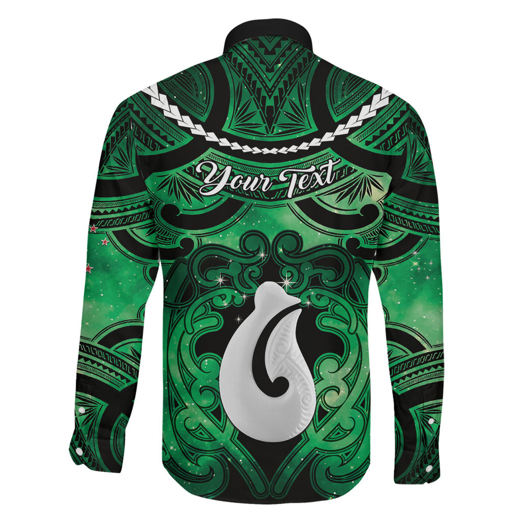 Personalised Maori Matariki Hei Matau Kakariki Family Matching Mermaid Dress and Hawaiian Shirt Maori Kowhaiwhai Pattern Galaxy