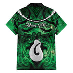 Personalised Maori Matariki Hei Matau Kakariki Family Matching Summer Maxi Dress and Hawaiian Shirt Maori Kowhaiwhai Pattern Galaxy