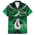 Personalised Maori Matariki Hei Matau Kakariki Hawaiian Shirt Maori Kowhaiwhai Pattern Galaxy
