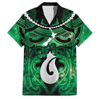 Personalised Maori Matariki Hei Matau Kakariki Hawaiian Shirt Maori Kowhaiwhai Pattern Galaxy