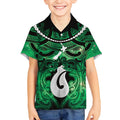 Personalised Maori Matariki Hei Matau Kakariki Kid Hawaiian Shirt Maori Kowhaiwhai Pattern Galaxy