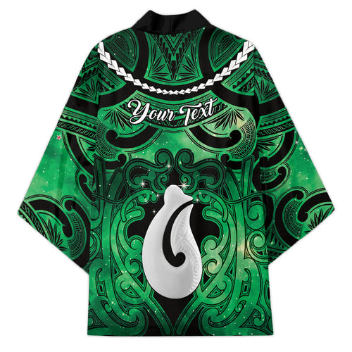 Personalised Maori Matariki Hei Matau Kakariki Kimono Maori Kowhaiwhai Pattern Galaxy
