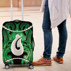Maori Matariki Hei Matau Kakariki Luggage Cover Maori Kowhaiwhai Pattern Galaxy