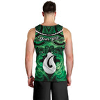 Personalised Maori Matariki Hei Matau Kakariki Men Tank Top Maori Kowhaiwhai Pattern Galaxy